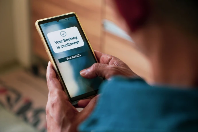 Phone booking confirmation